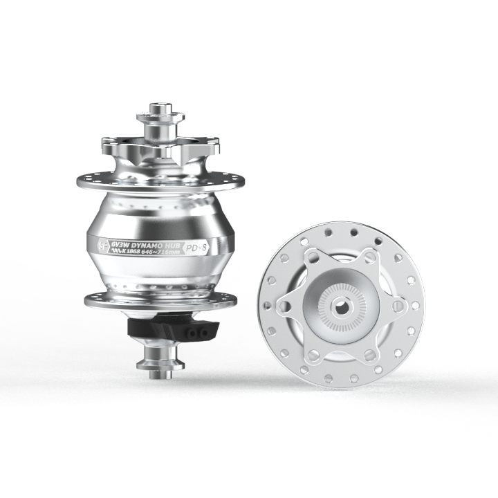 SP DYNAMO - PD-8 DYNAMO HUB - 100MM QR - 6 BOLT DISC