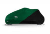 Bike Parka Cargo Cover Pictured on a Cargo Bike in Forest Green and Black 